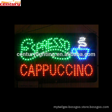hot sale china factory price cappuccino animated led sign